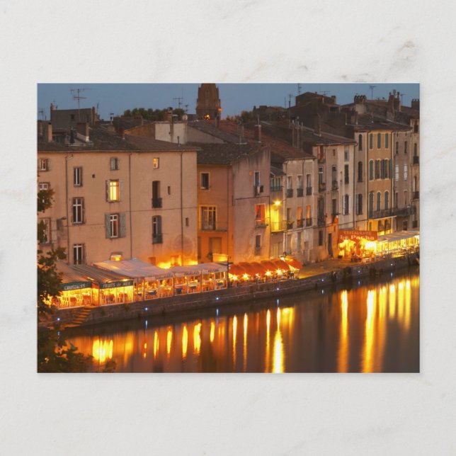 Restaurants along the l'Herault river. L'Herault Postcard (Front)