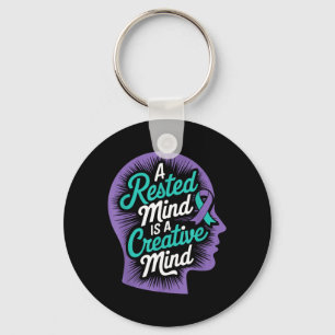 Rested Mind Creative Mind Mental Health Suicide Key Ring