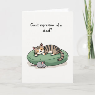 Restful Fathers Day Cat Nap Card