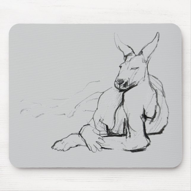 Resting Athlete Mouse Mat (Front)