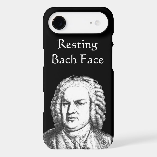 Resting Bach Face Classical Music Composer (Back)