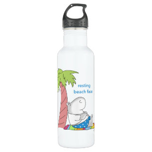 RESTING BEACH FACE Belly Button Hippo Boynton 710 Ml Water Bottle