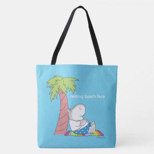 RESTING BEACH FACE Belly Button Hippo Boynton Tote Bag