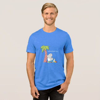 RESTING BEACH FACE belly button hippo Boynton Tri-Blend Shirt