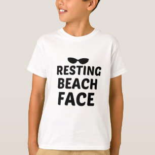 RESTING BEACH FACE BLACK T-Shirt