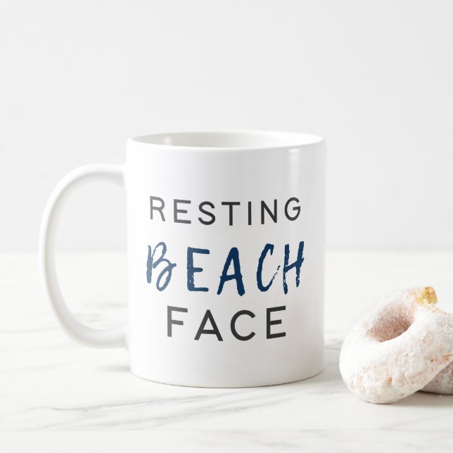Resting Beach Face Coffee Mug (With Donut)