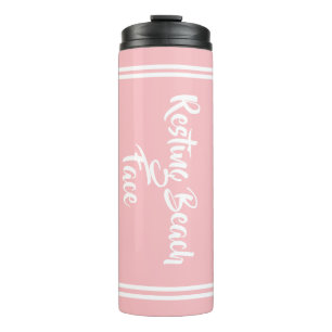 Resting Beach Face Pink Thermal Tumbler