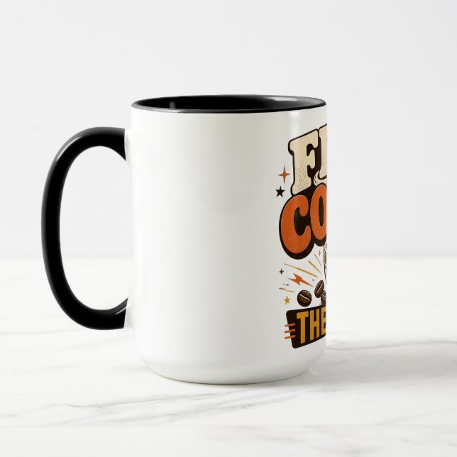 Resting Beach Face Retro Surf Mug (Left)