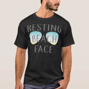 Resting Beach Face summer with sunglasses T-Shirt