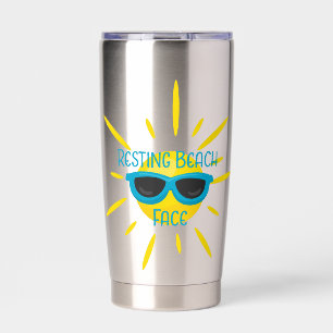 Resting Beach Face Sunglasses Personalised Insulated Tumbler