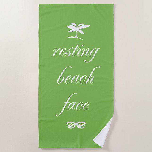 Resting Beach Face Towel (Front)