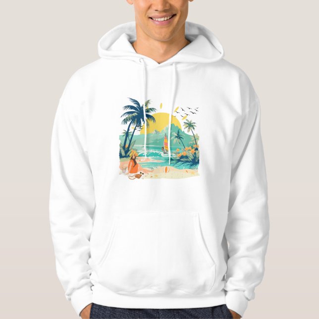 Resting Beach for Summer Hoodie (Front)