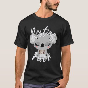 Resting Bliss Face Koala Bear Yoga Meditation T-Shirt