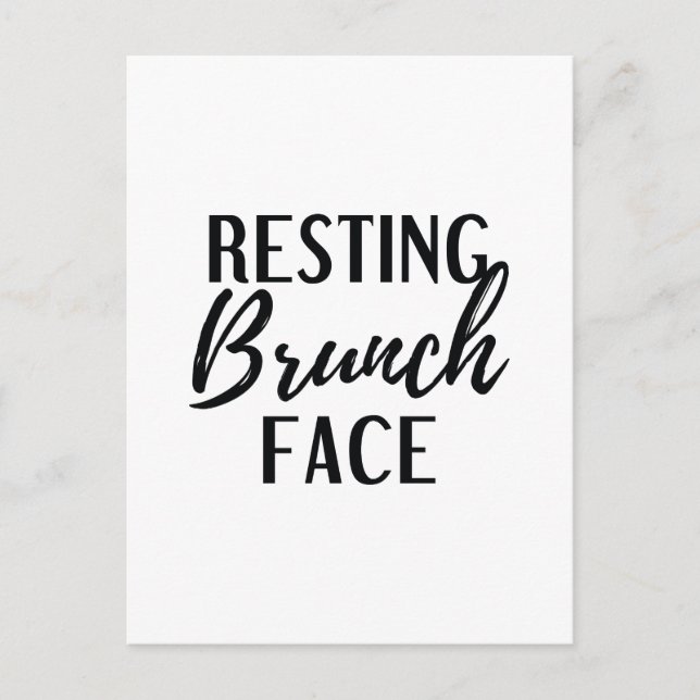 Resting Brunch Face Postcard (Front)