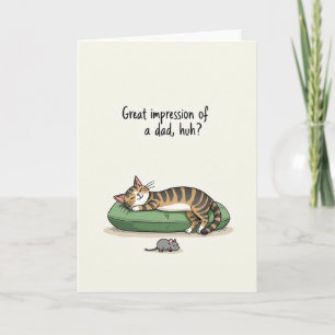 Resting Cat Fathers Day Card