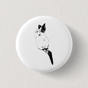 Resting Cat, Subtle Peace 3 Cm Round Badge