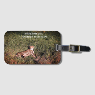 Resting Cheetah Dreaming Of Adventures Luggage Tag
