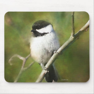 REsting Chikadee - ETSY Mouse Mat