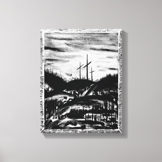 Resting Cross Canvas Print (Front)