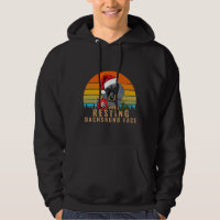 Resting Dachshund Dog Face Merry Christmas Retro