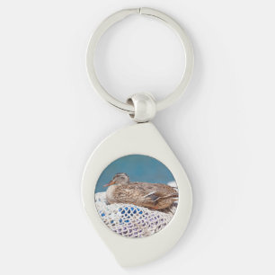 Resting Duck Key Ring