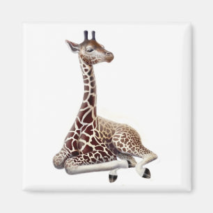 Resting Giraffe Magnet