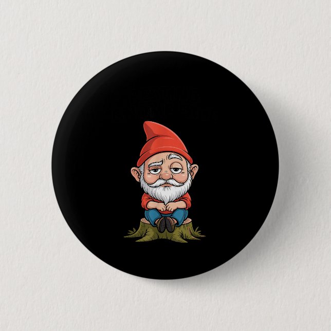 Resting Gnome Face Cute Funny Christmas Kawaii Car 6 Cm Round Badge (Front)