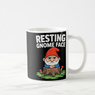 Resting Gnome Face Cute Funny Christmas Kawaii Car Coffee Mug