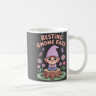Resting Gnome Face Cute Funny Christmas Kawaii Car Coffee Mug