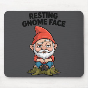 Resting Gnome Face Cute Funny Christmas Kawaii Car Mouse Mat