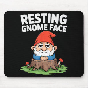 Resting Gnome Face Cute Funny Christmas Kawaii Car Mouse Mat