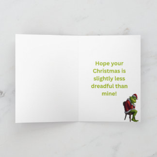 Resting grinch face card