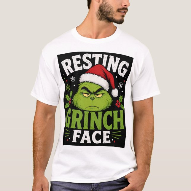 Resting Grinch Face T-Shirt (Front)