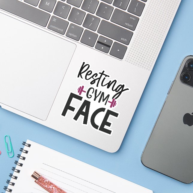 Resting Gym Face (Laptop w/ iPhone)
