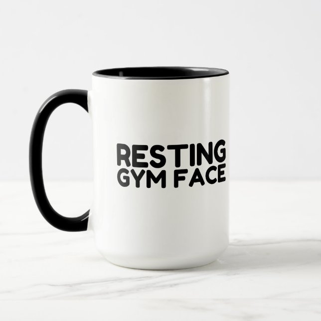 Resting Gym Face Mug (Left)