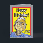Resting Her Eyes Happy Birthday  Card<br><div class="desc">Resting Her Eyes,  Happy Birthday Card. Featuring Art "Resting Her Eyes" by Larry Lerew #170903.</div>