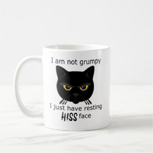 Resting Hiss Face Black Cat - Benefits PACR Coffee Mug