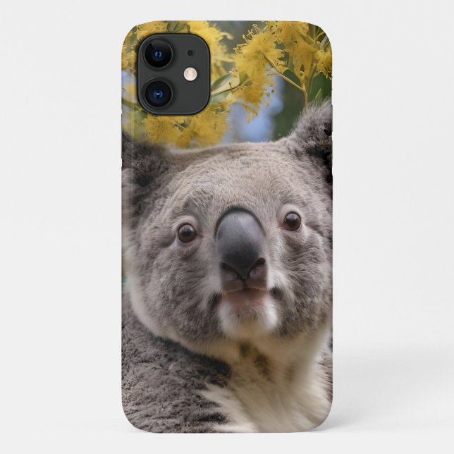 "Resting in Gold: A Koala in a Wattle Tree" Case-Mate iPhone Case (Back)