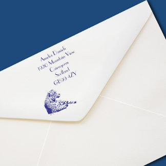 Resting Jaguar Personalised Home Address Self-inking Stamp