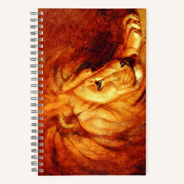 Resting Lion (by Abbott Handerson Thayer) Notebook (Front)