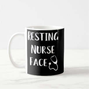 Resting Nurse Face Funny RN ER Gift  Christmas  Coffee Mug
