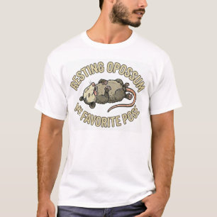 Resting Opossum Yoga Parody T-Shirt
