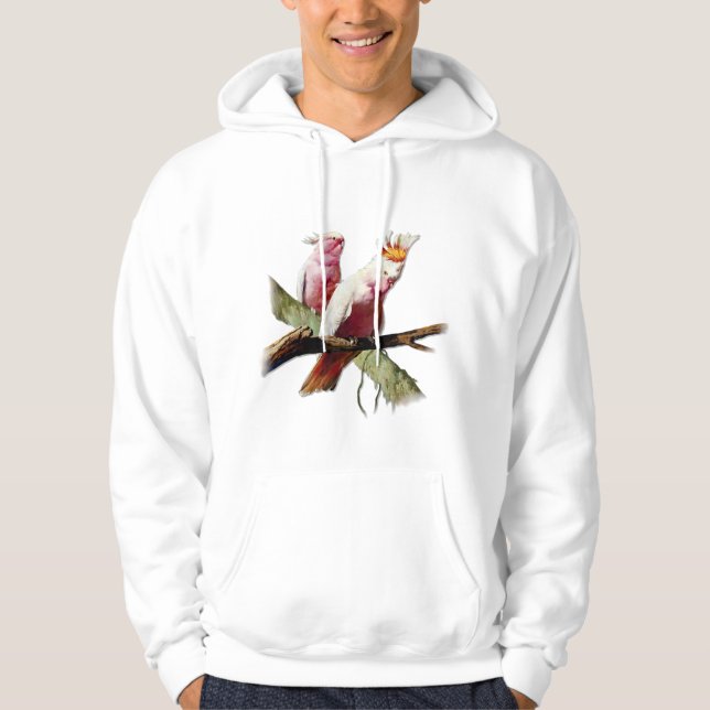 Resting Pink Cockatoos Hoodie (Front)