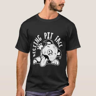 Resting Pit Face Funny Dog Pitbull Meme Clothing T-Shirt