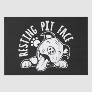 Resting Pit Face Funny Dog Pitbull Meme Clothing Tissue Paper