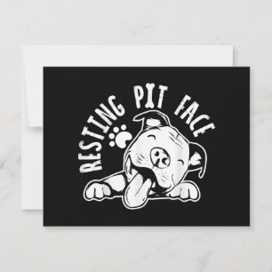 Resting Pit Face Funny Dog Pitbull Meme Holiday Card