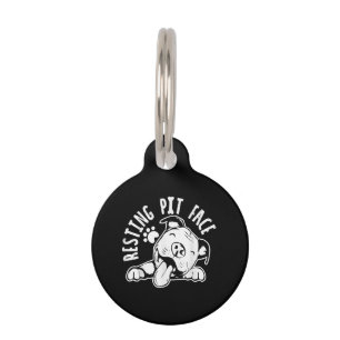Resting Pit Face Funny Dog Pitbull Meme Pet Tag