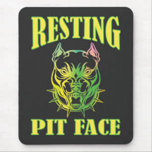 Resting Pit Face Mouse Mat