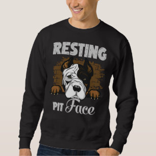 Resting Pit Face Pitbull Sweatshirt
