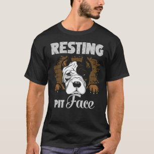 Resting Pit Face Pitbull T-Shirt